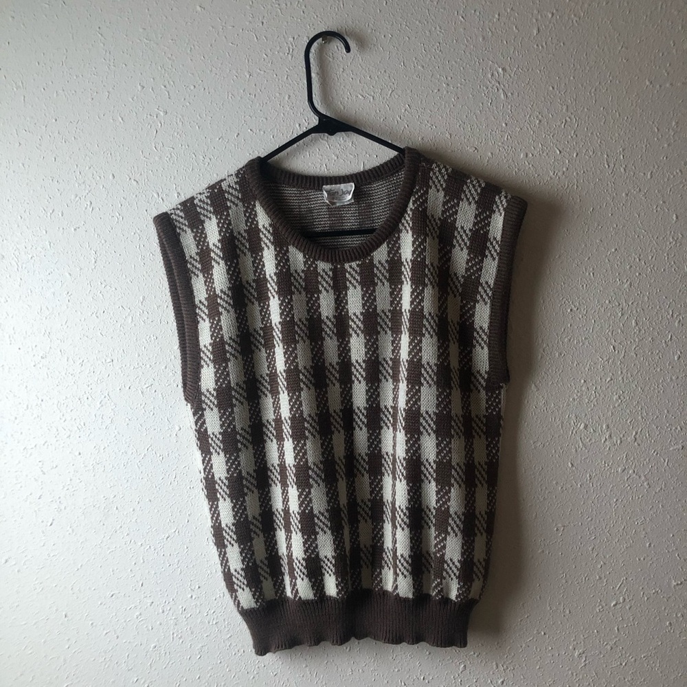 Vintage Tan Jay Sweater Vest
